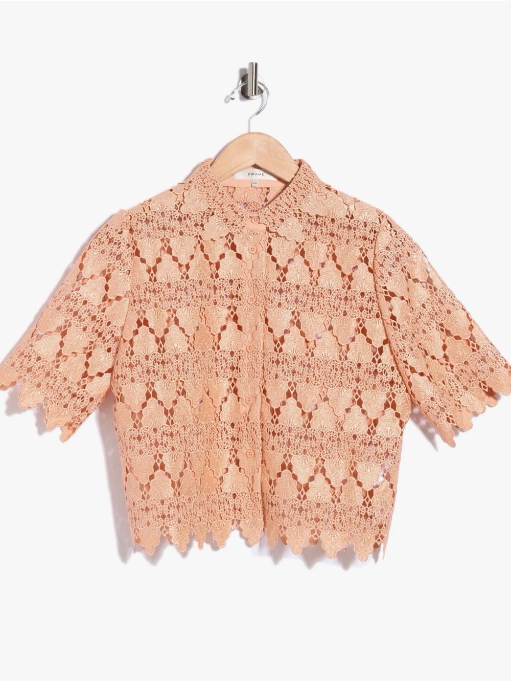 FRAME Lace button down NWT - Sz Sm - Picture 5 of 5